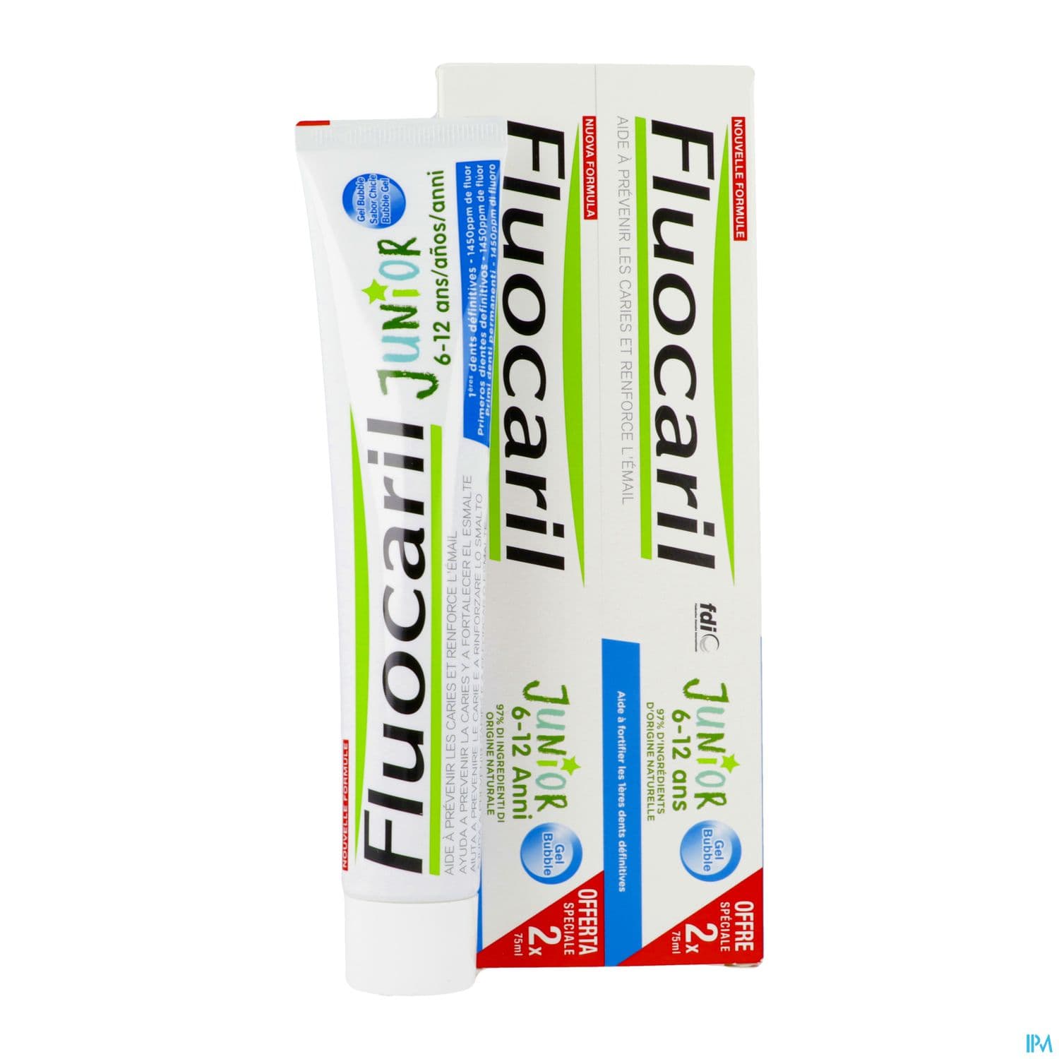 FLUOCARIL JUNIOR GEL BUBBLE 2X75ML