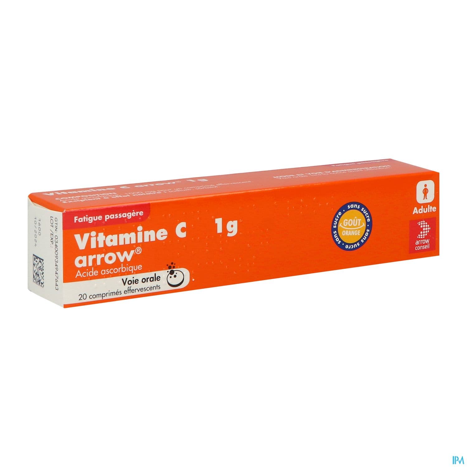 Vitamine C Arrow 1g Comprime Effervescent 20