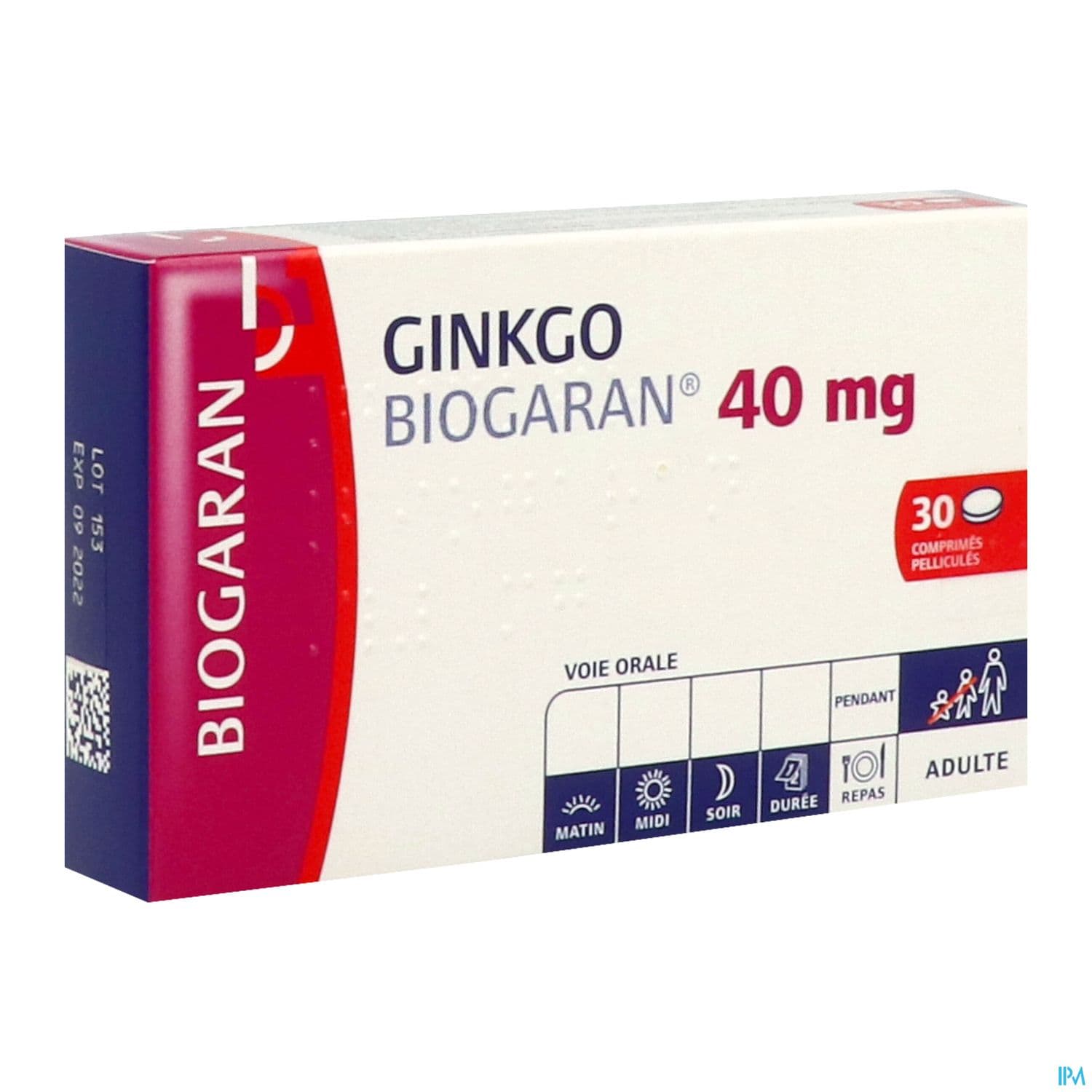 GINKGO 40MG BIOGARAN CPR 30