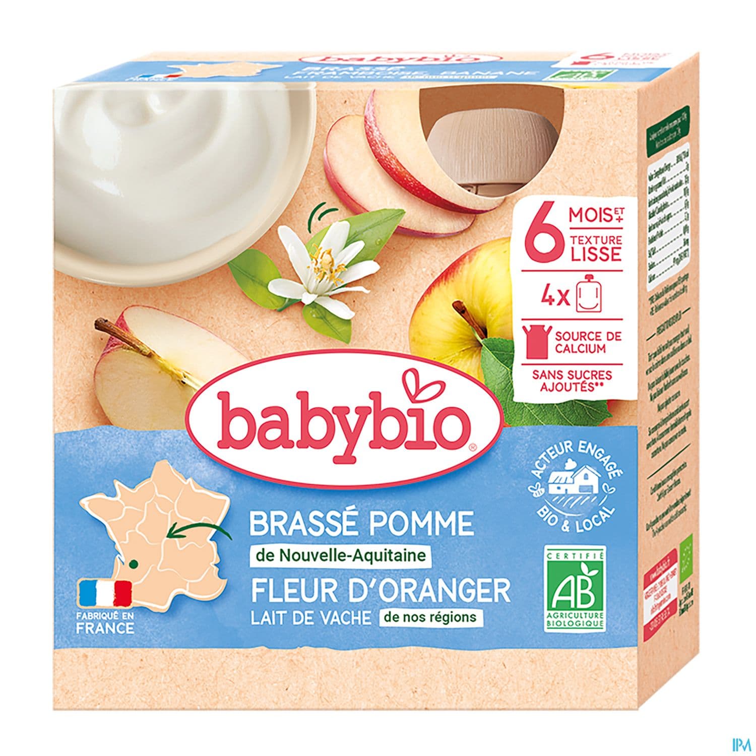 BABYBIO GOURD BRASS POM/FL OR4X85G