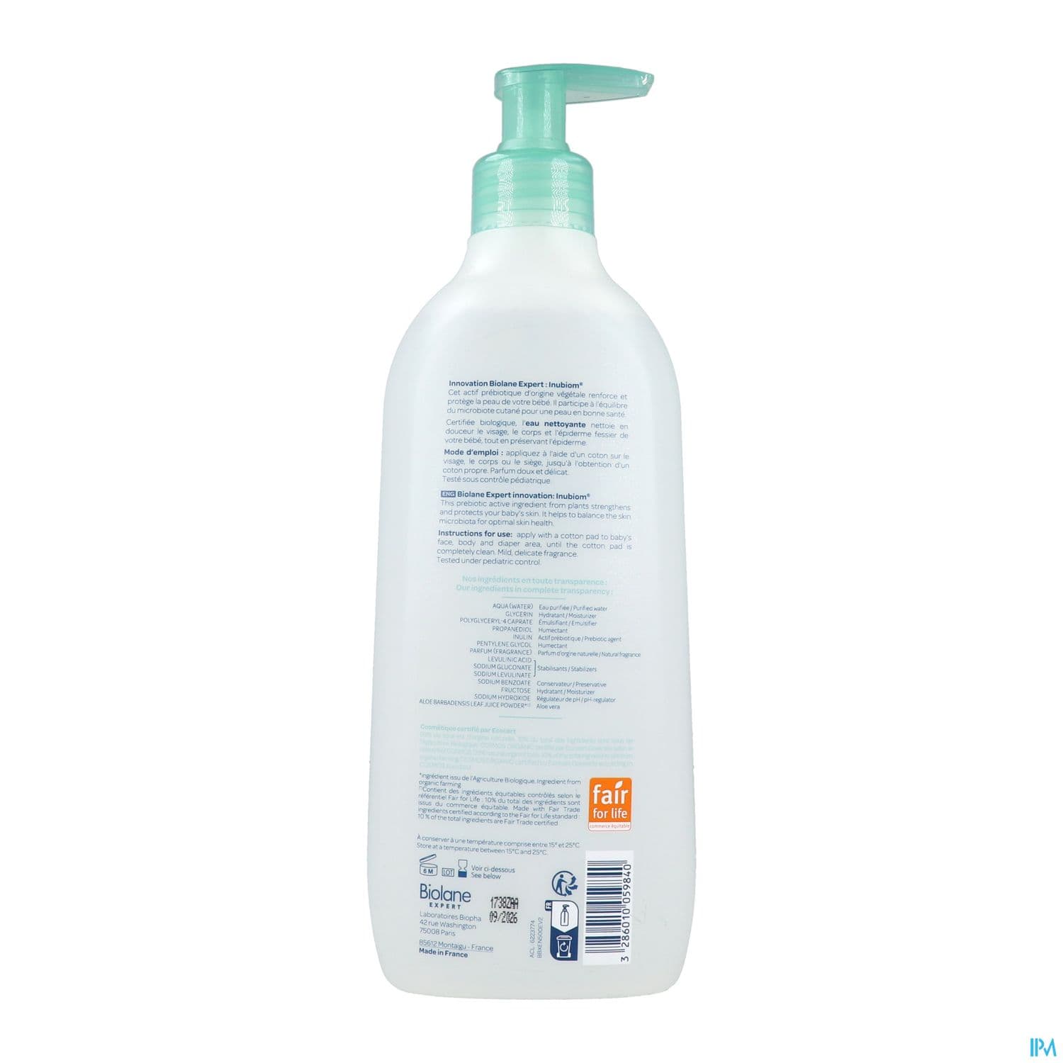 BIOLANE EXPERT EAU NETT BIO 500ML