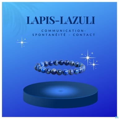 Pharmagem Bracelet Lithotherapie Lapis Lazuli 8mm
