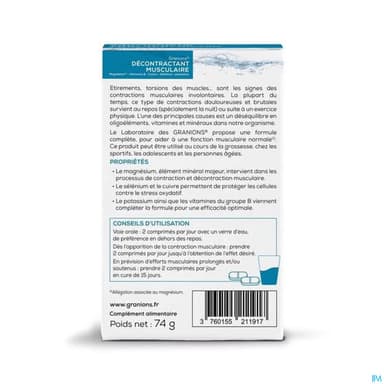 Granions Decontractant Musculaire Comprime 60