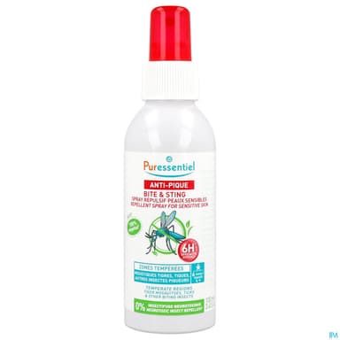 Puressentiel Spray Repulsif Peaux Sensibles Antipique 100ml