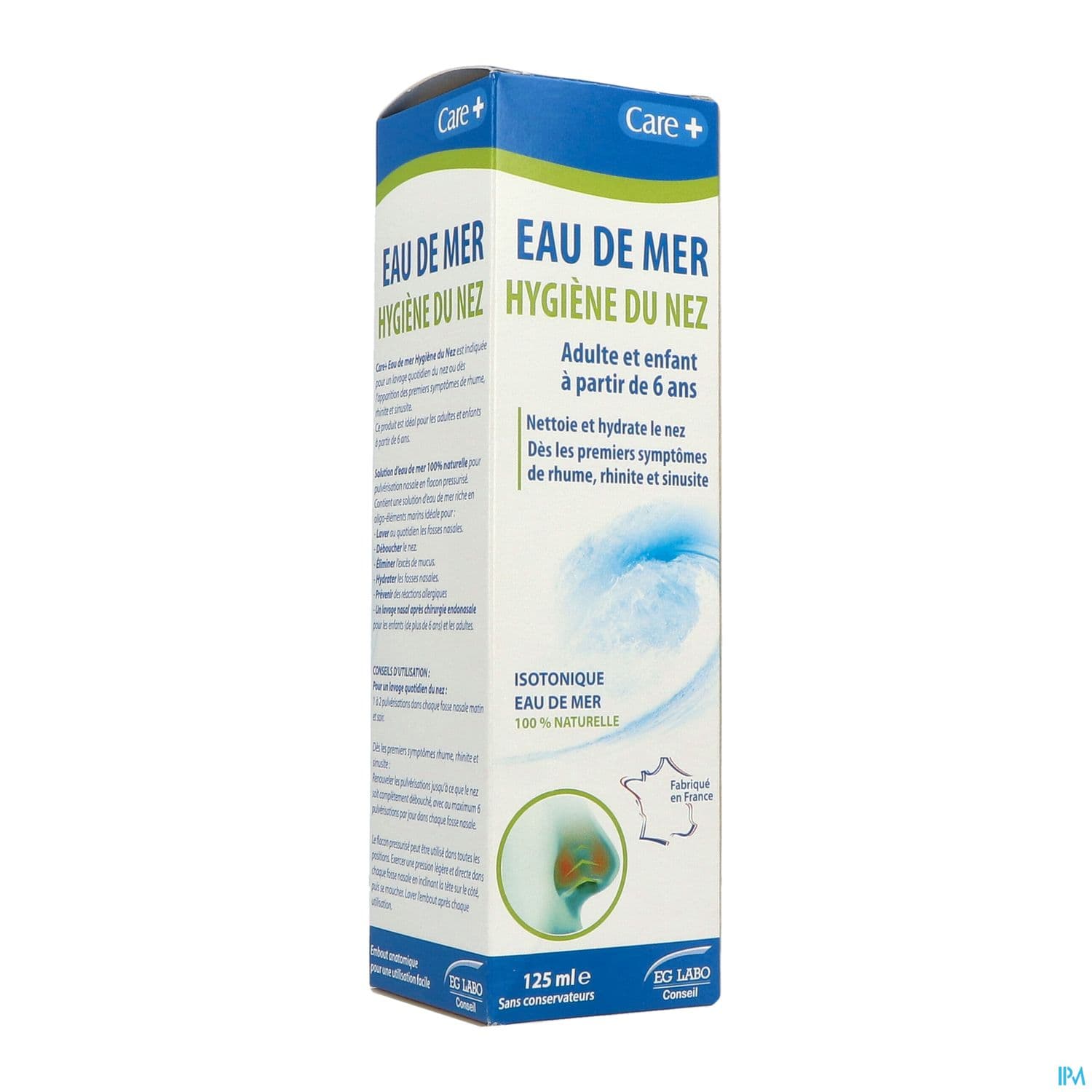 Eg Labo Care+ Eau De Mer Hygiene Nez +6ans Spray 125ml