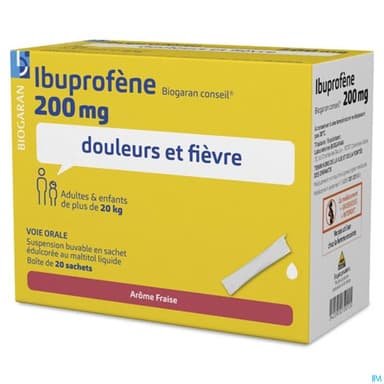 Ibuprofene Biogaran Conseil 200mg Suspension Buvable 10ml 20
