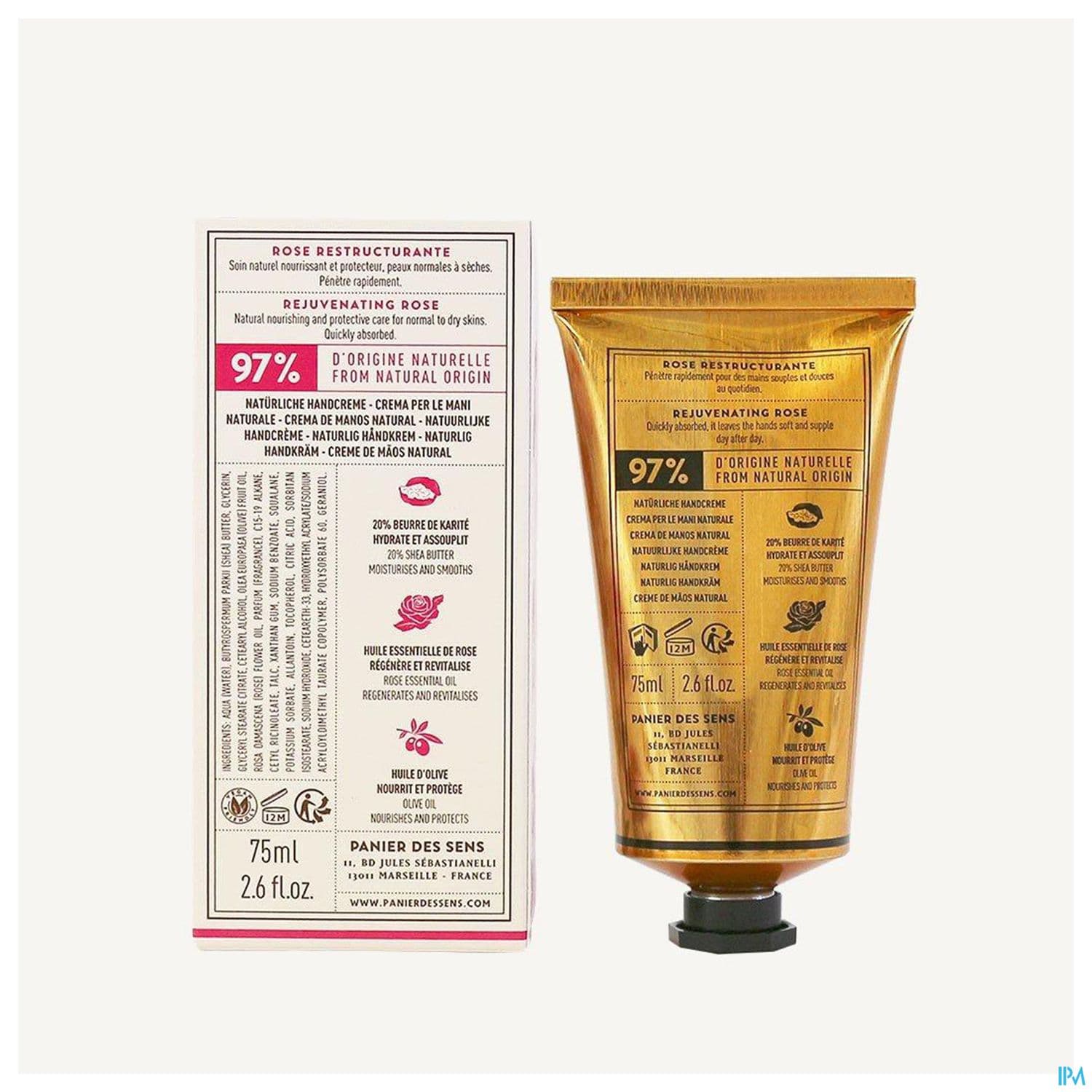 PANIER DES SENS CR MAIN ROSE 75ML