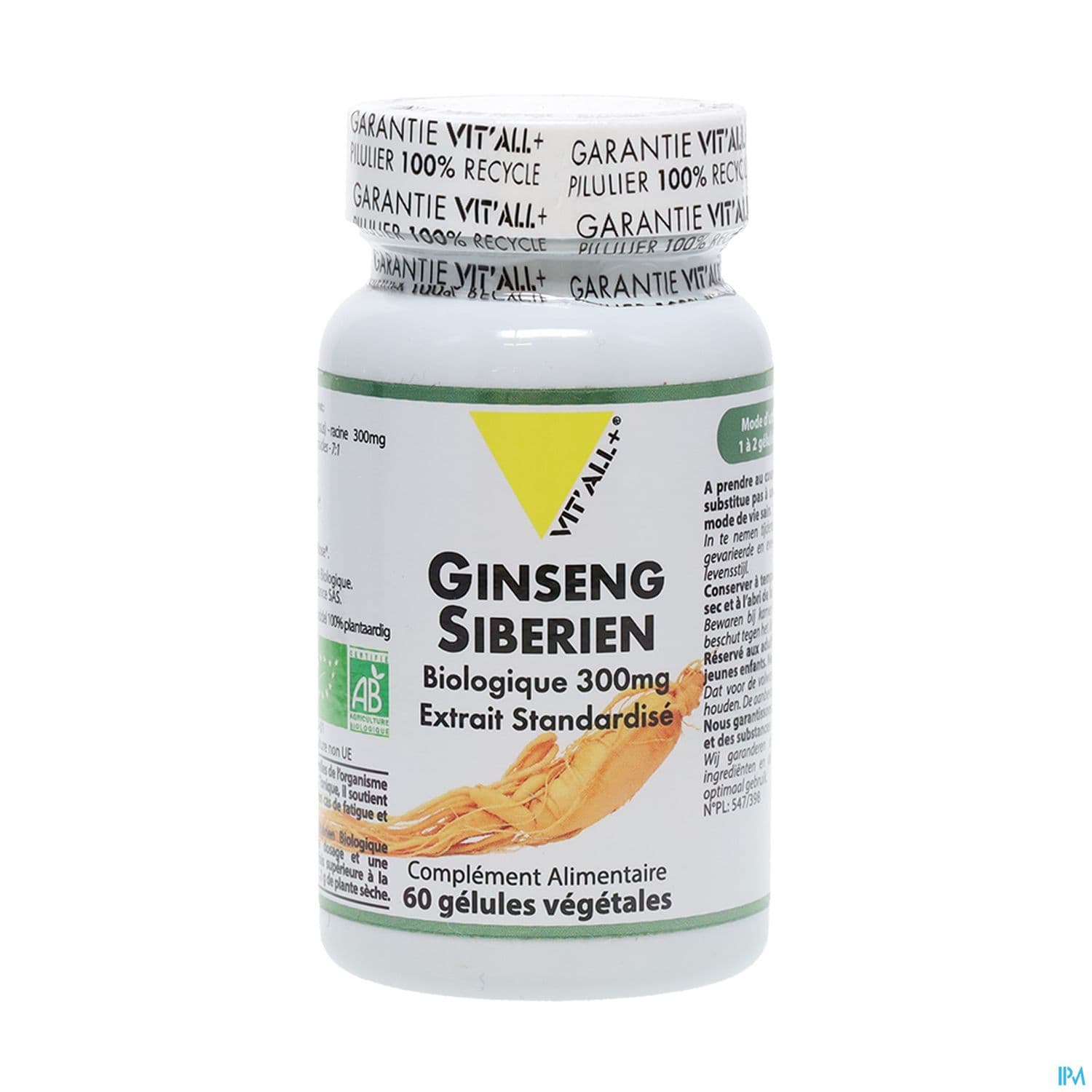 VIT ALL+ GINSENG SIBER300MG CAPS60