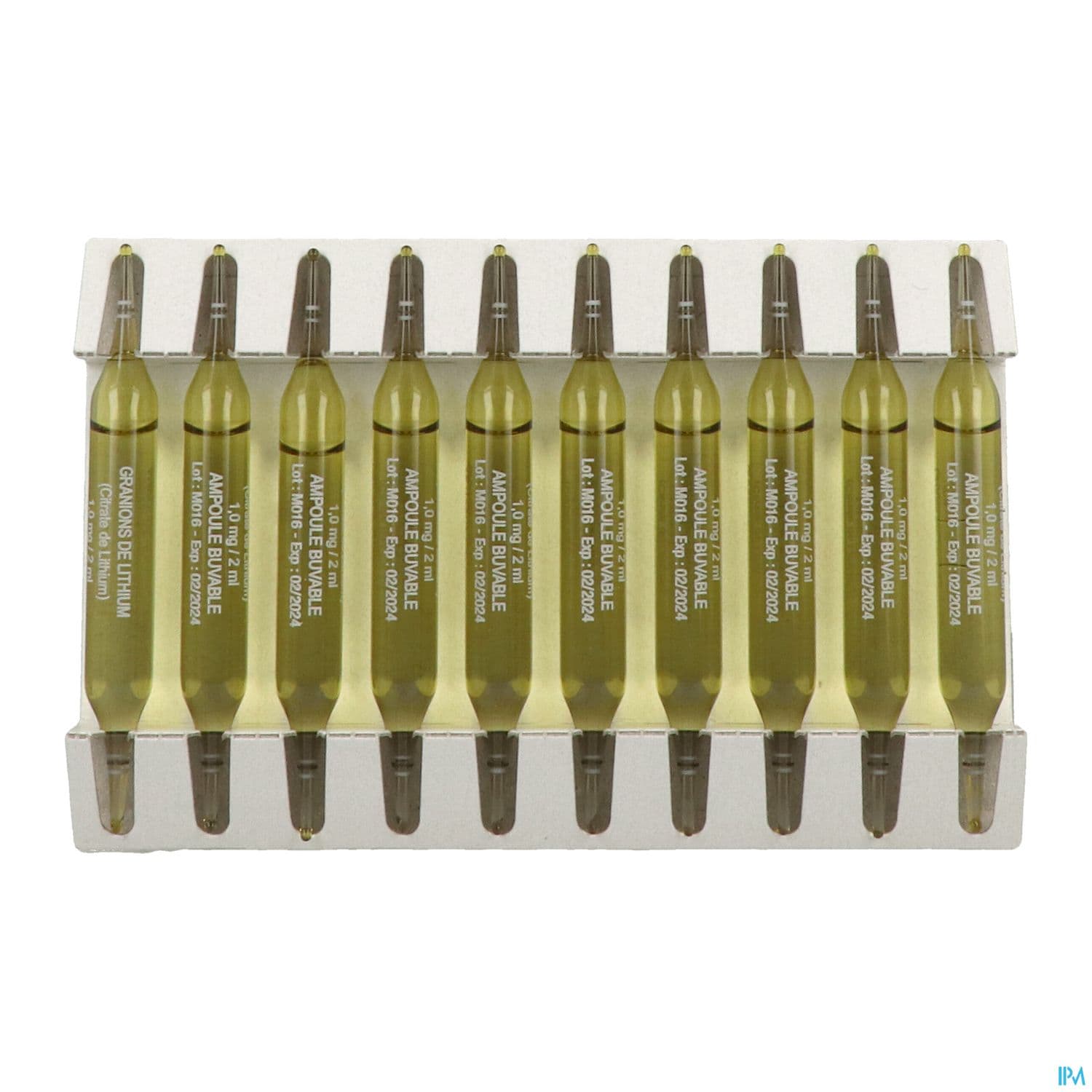 Granions Lithium 1mg/2ml Solution Buvable Ampoule 30