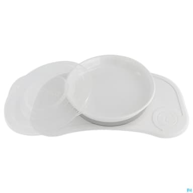 Twistshake Plateau Click Mat Mini + Assiette +6m Blanc