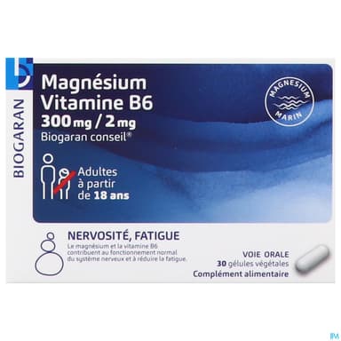 BIOGARAN MG/VIT B6 300M/2MG GELU30