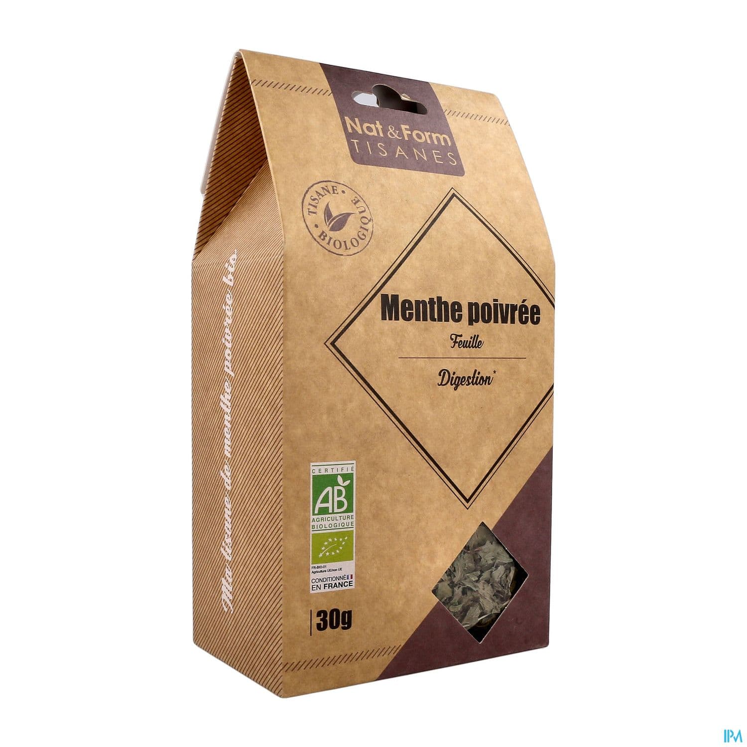 Nat Et Form Tisane Menthe Poivre Feuille Bio 30g