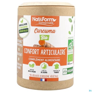 Nat Et Form Ecoresponsable Curcuma Bio Gelule Vegetale 90