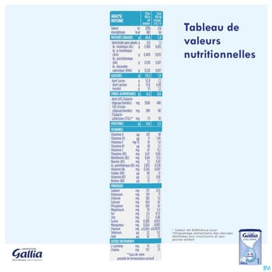 GALLIA CALISMA 1 LAIT PDR 830G