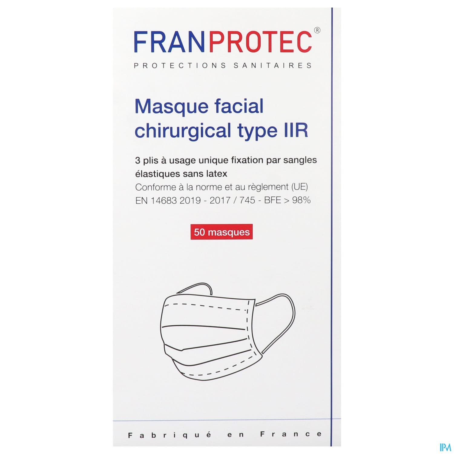 FRANPROTEC MASQ CHIR TYPE II X50