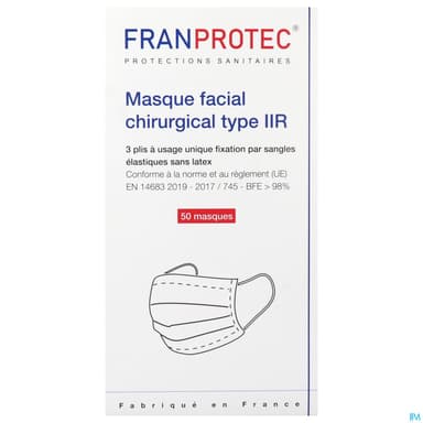 FRANPROTEC MASQ CHIR TYPE II X50