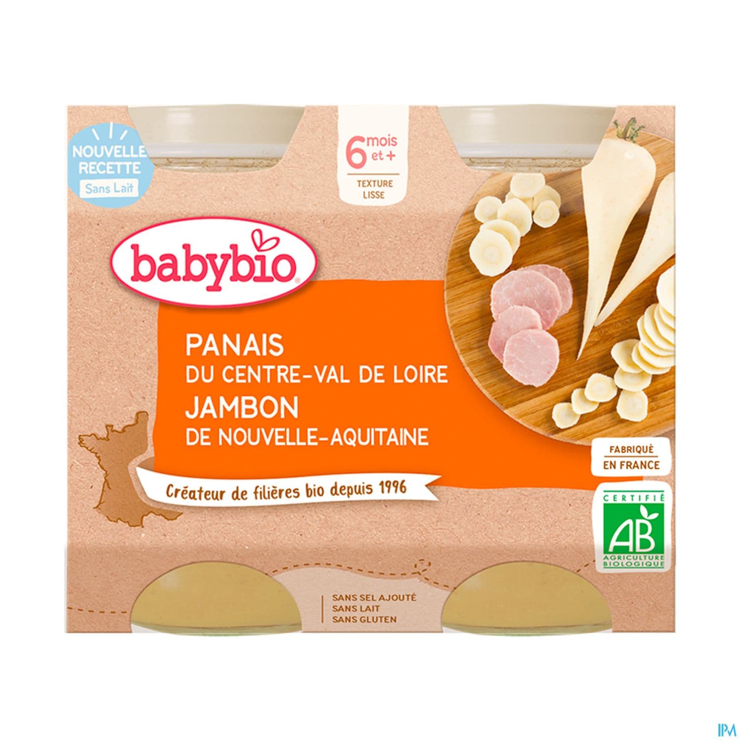 BABYBIO MENU PANAIS/JAMB 2X200G