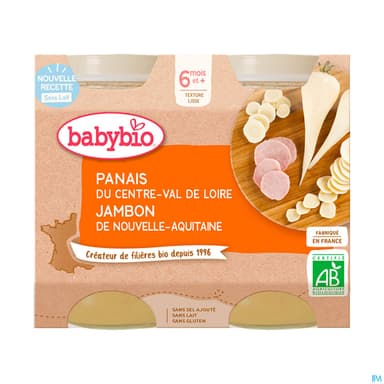 BABYBIO MENU PANAIS/JAMB 2X200G