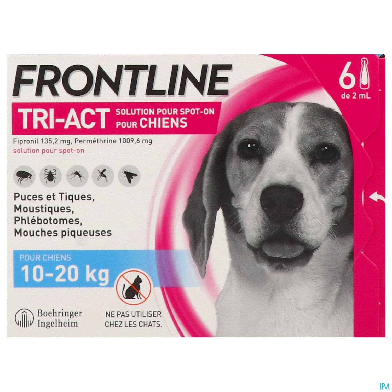 Frontline Tri Act Spot On Chien M Solution X6