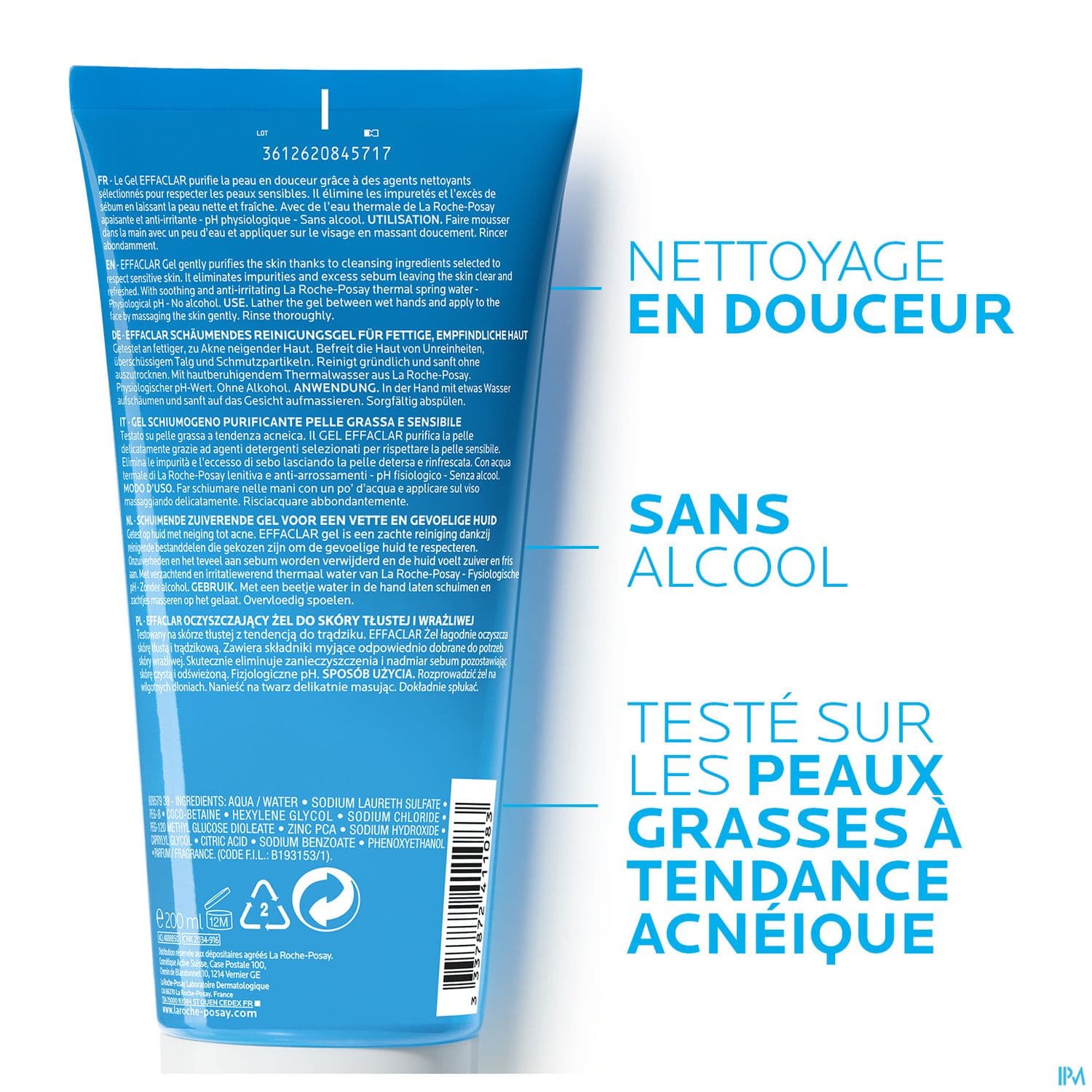 EFFACLAR GEL MOUSSANT 200ML