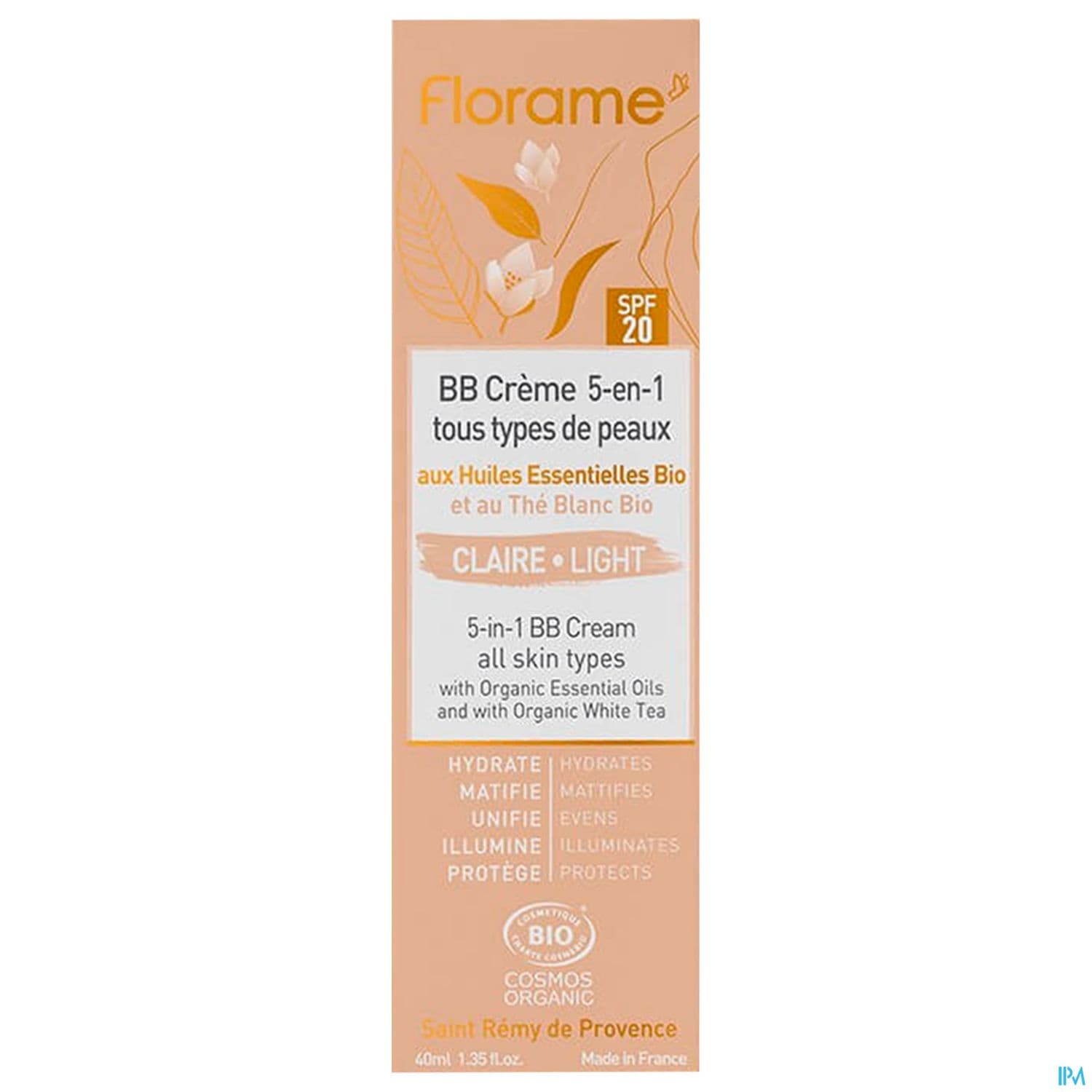 Florame Bb Creme 5en1 Spf20 Bio Teinte Claire 40ml
