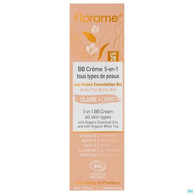 Florame Bb Creme 5en1 Spf20 Bio Teinte Claire 40ml