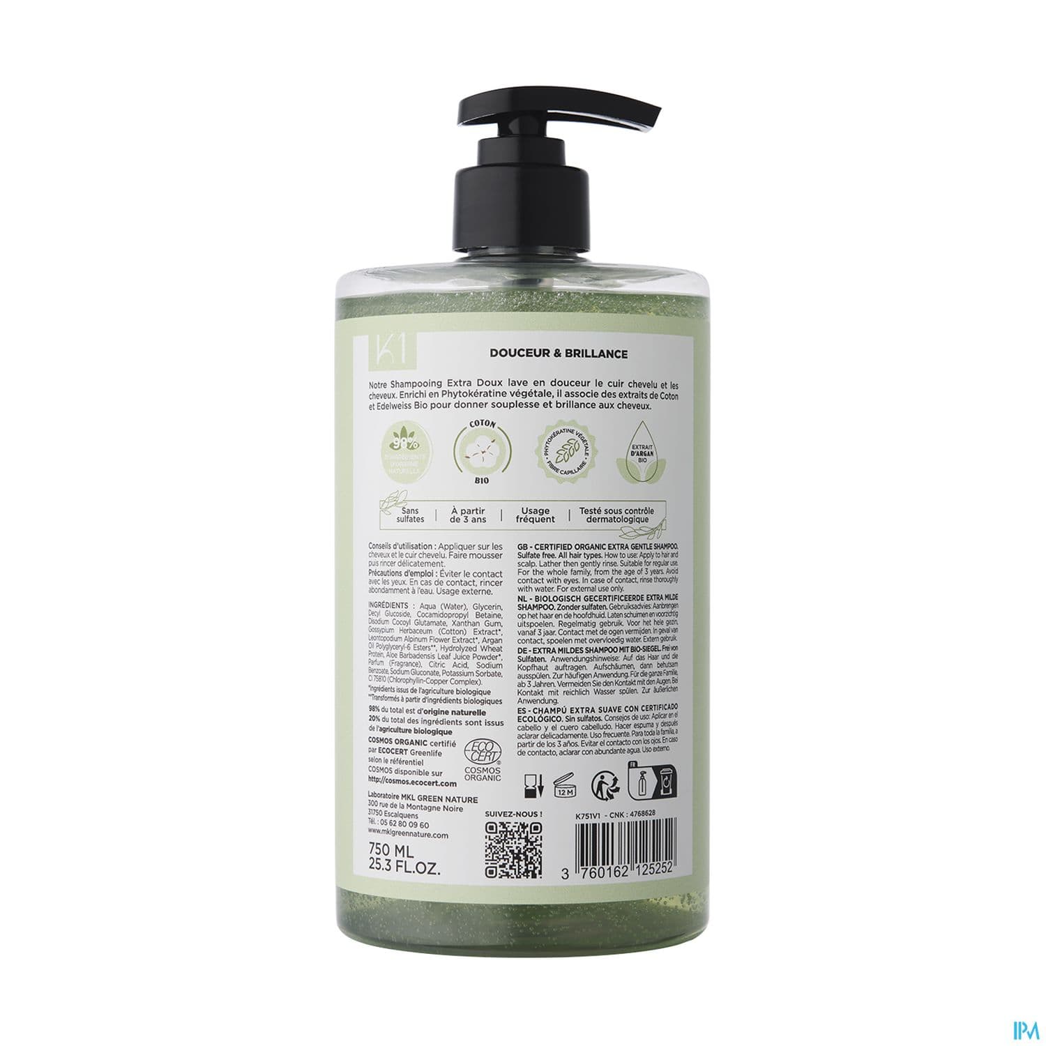 MKL SH DOUX BIO 750ML