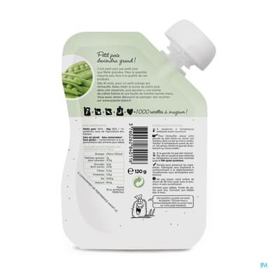 POPOTE PUREE PETITS POIS 120G