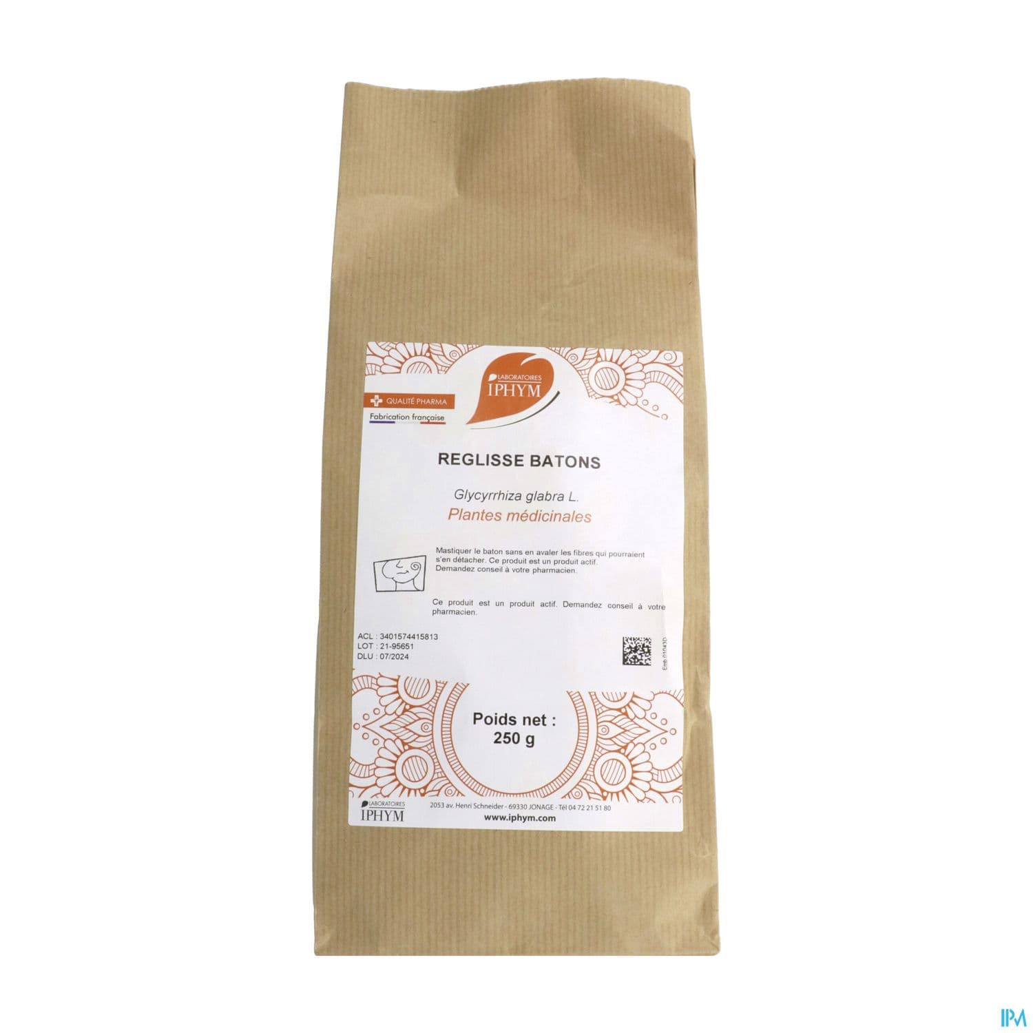 REGLISSE IPHYM BATON 250G