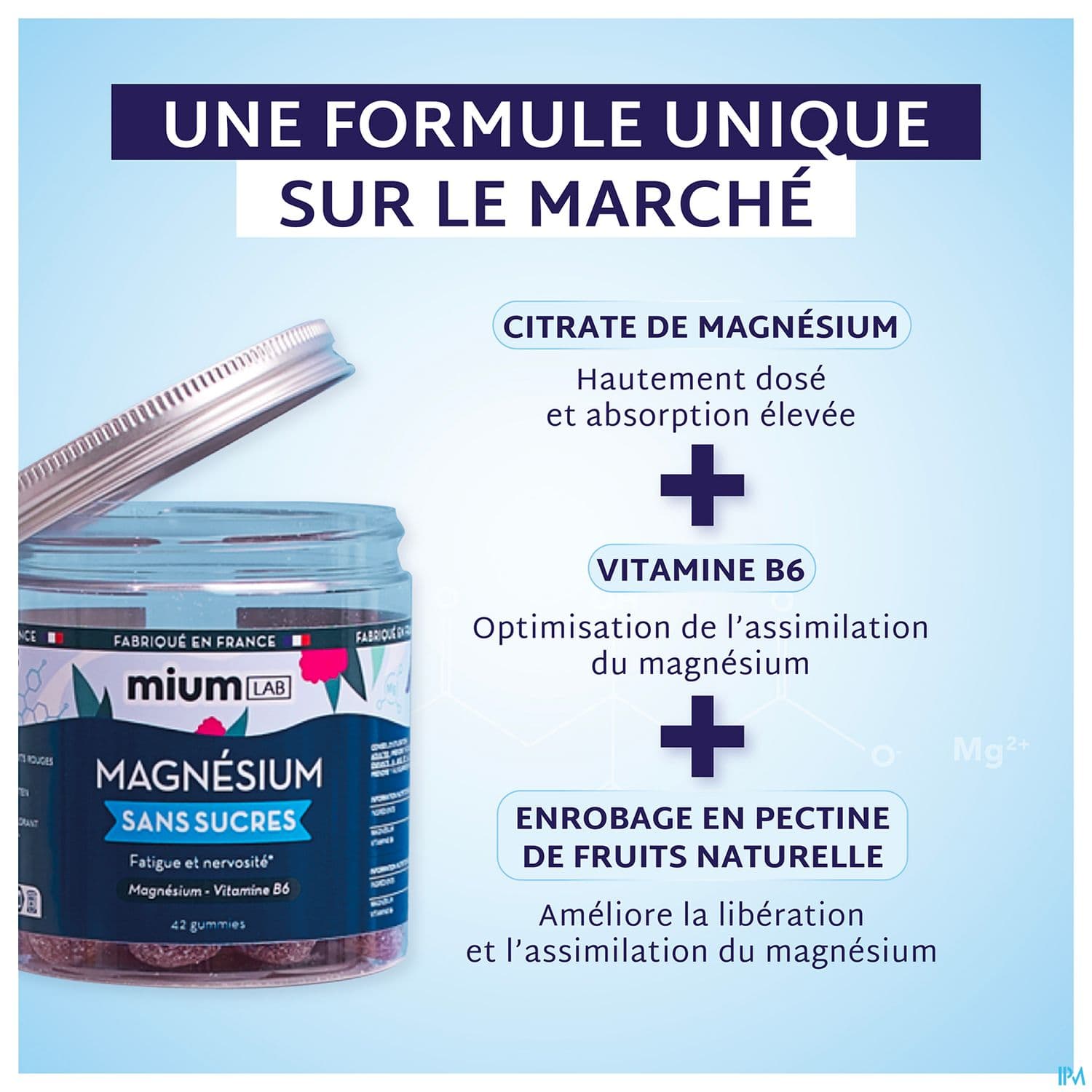 Mium Lab Magnesium Sans Sucre Gummies 42