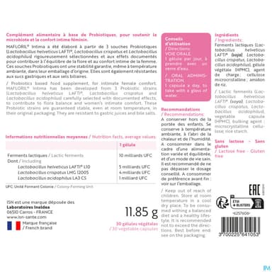 Ineldea Isn Mafloril Intima Soutient La Flore Vaginale Gelule 30