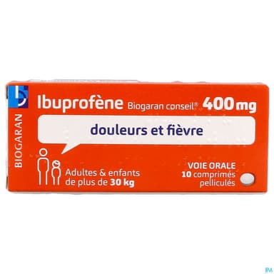 Ibuprofene Biogaran Conseil 400mg Comprime 10