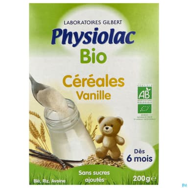 PHYSIOLAC CEREALE VANILLE BIO 200G