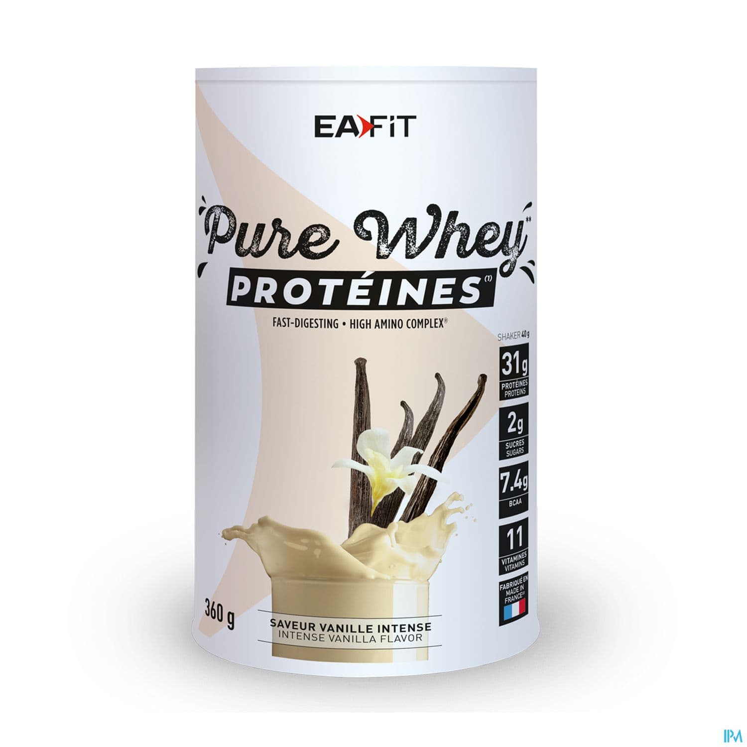 Eafit Pure Whey Poudre Pour Boisson Vanille Intense 360g