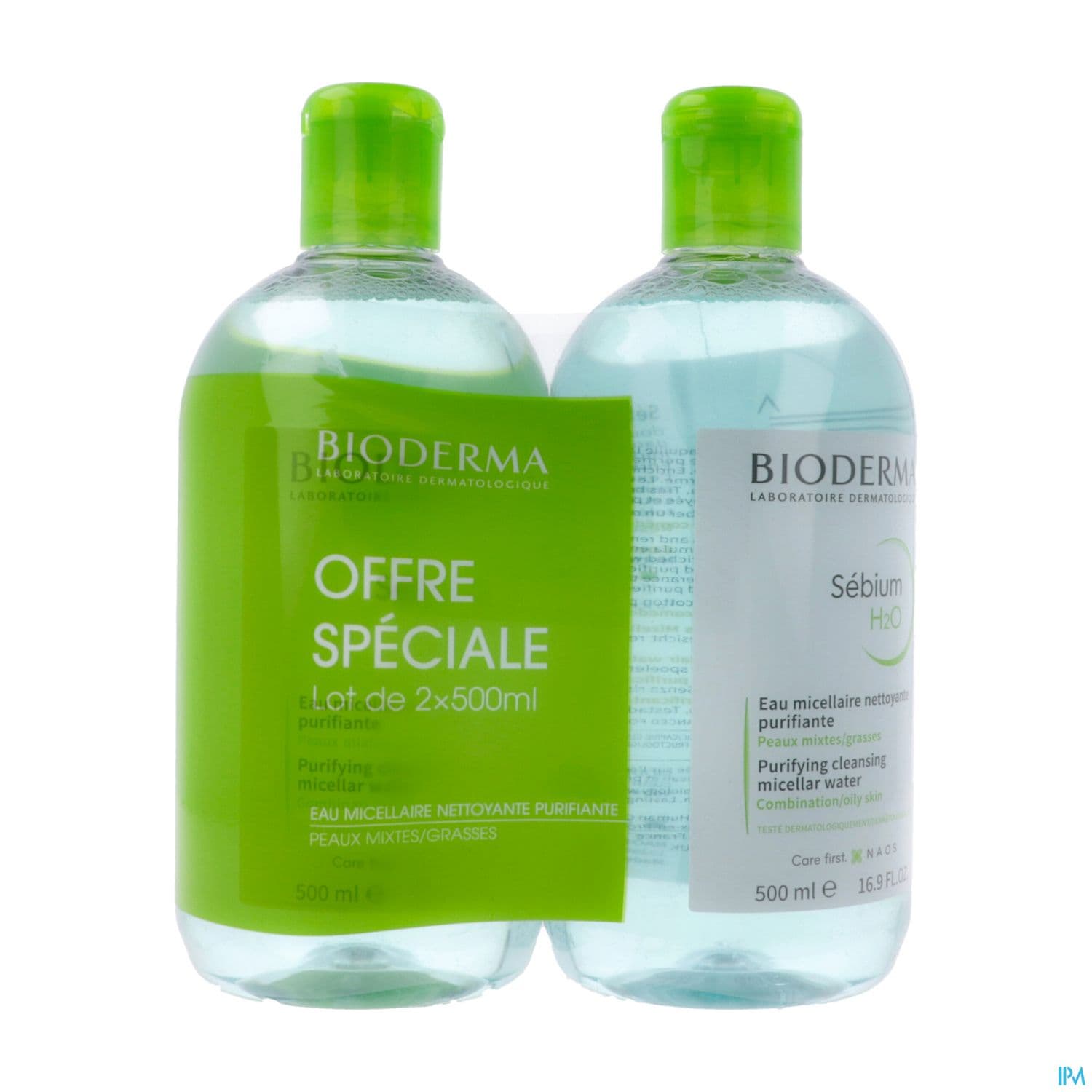 Bioderma Sebium H2o Solution Micellaire Sans Savon 500ml X2