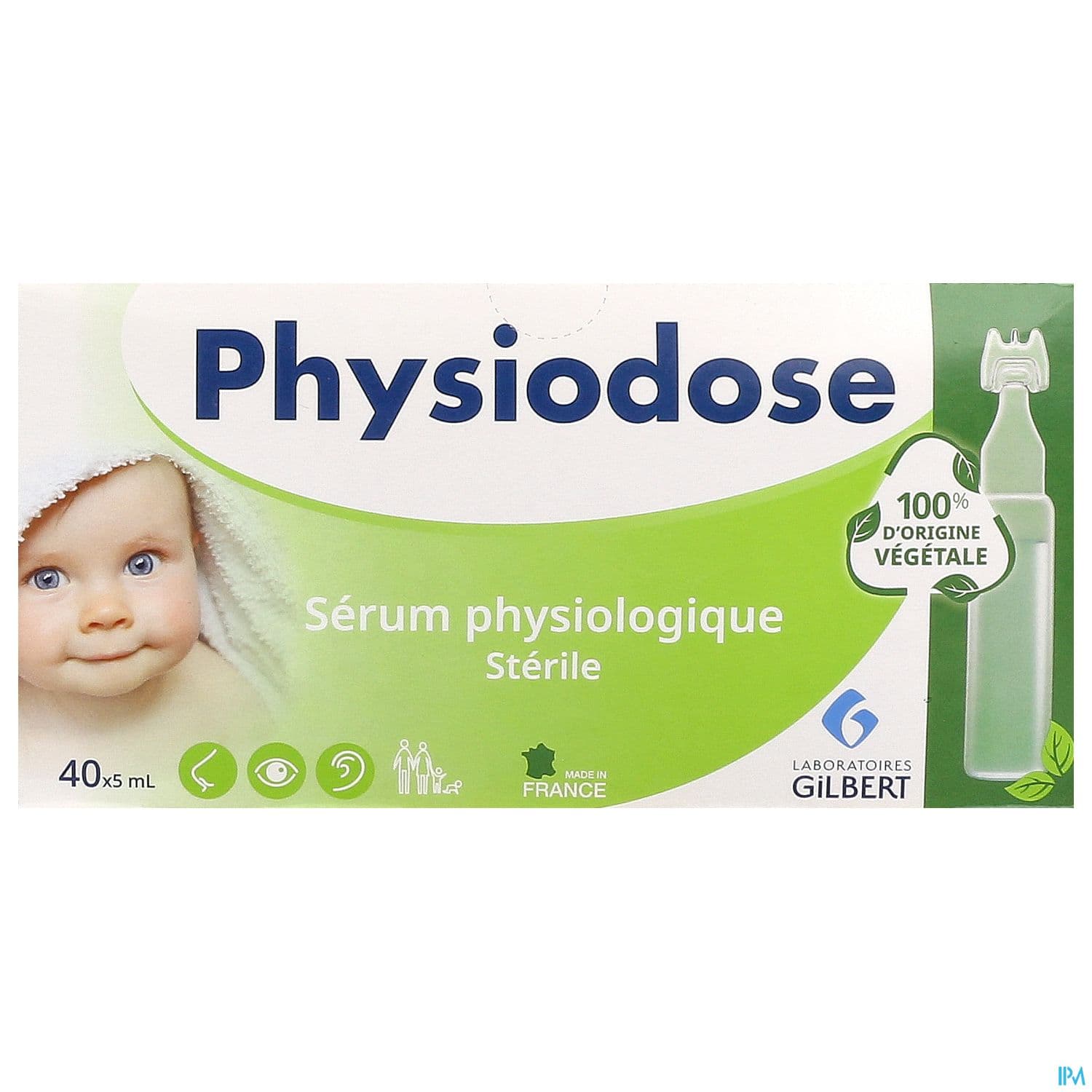 Laboratoires Gilbert Physiodose Serum Physiologique Vegetal Unidose 5ml 40