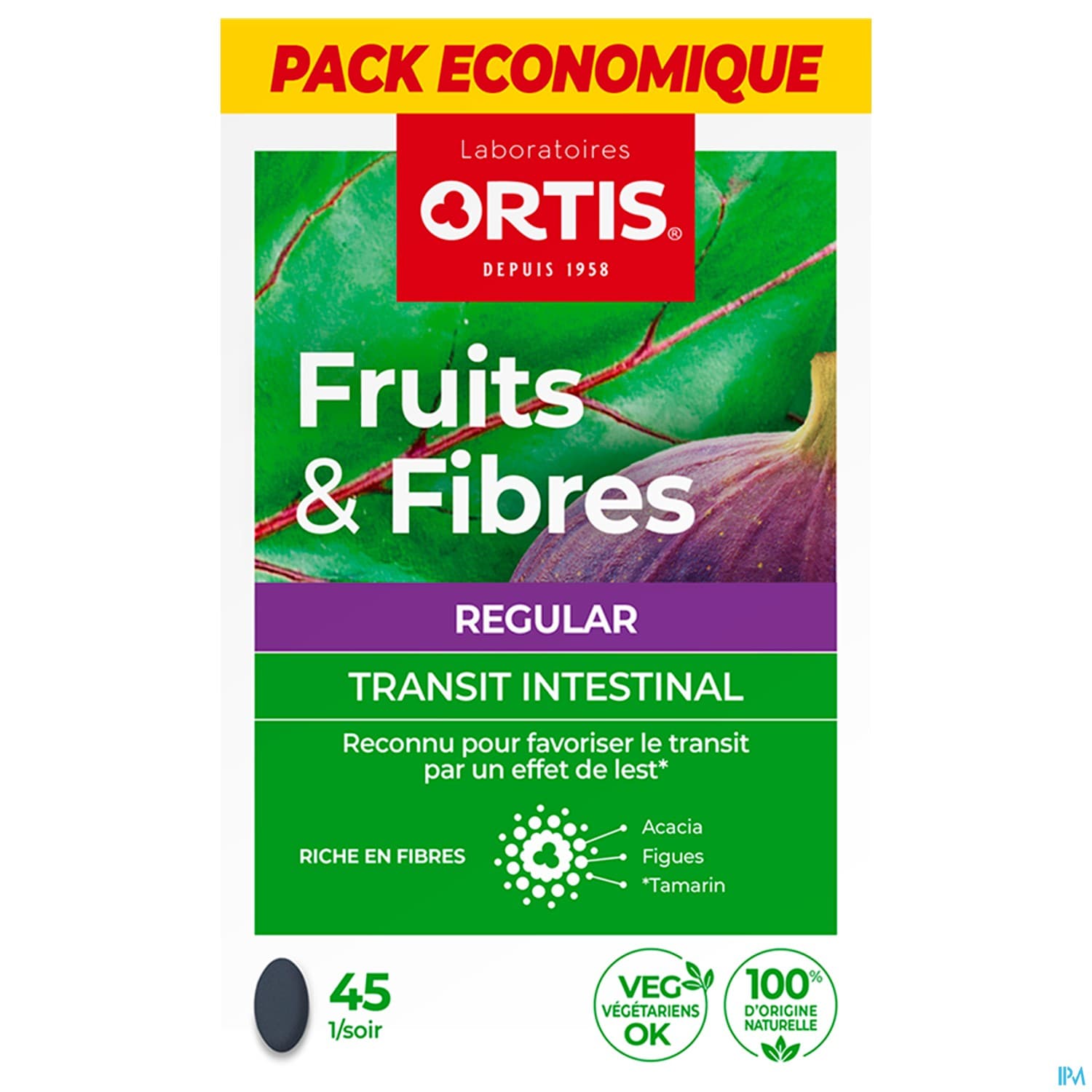 Ortis Fruits Fibres Regular Comprime 45