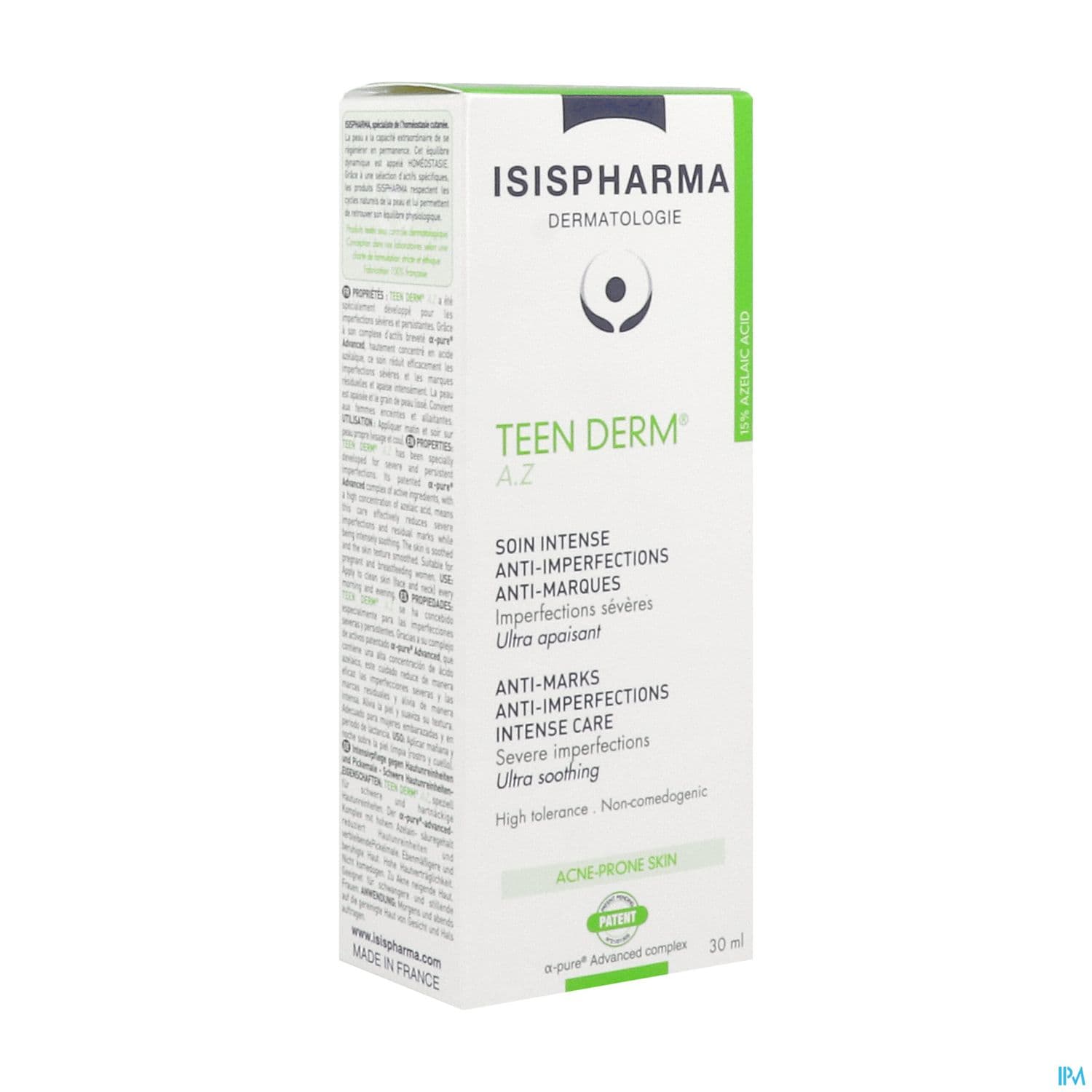 Isispharma Teen Derm Az Soin Intense Antiimperfections Antimarques 30ml