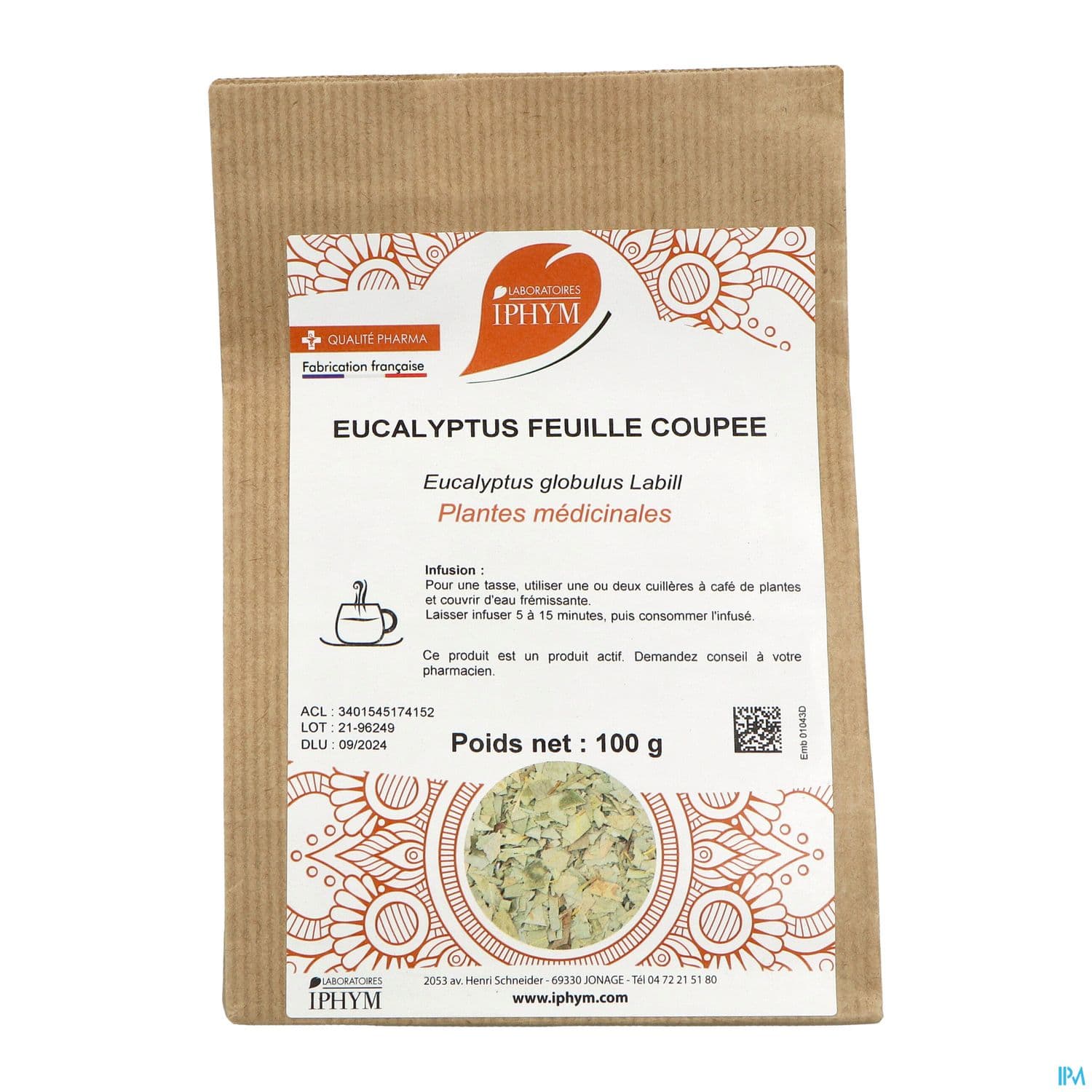 EUCALYPTUS IPHYM FEUILLE COUP 100G