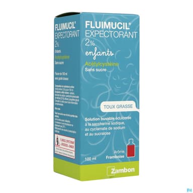Fluimucil Expectorant Acetylcysteine 2% Enfant Nourrisson Solution Buvable 100ml