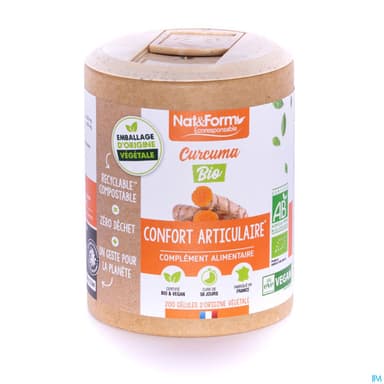 Nat Et Form Ecoresponsable Curcuma Bio Gelule Vegetale 90