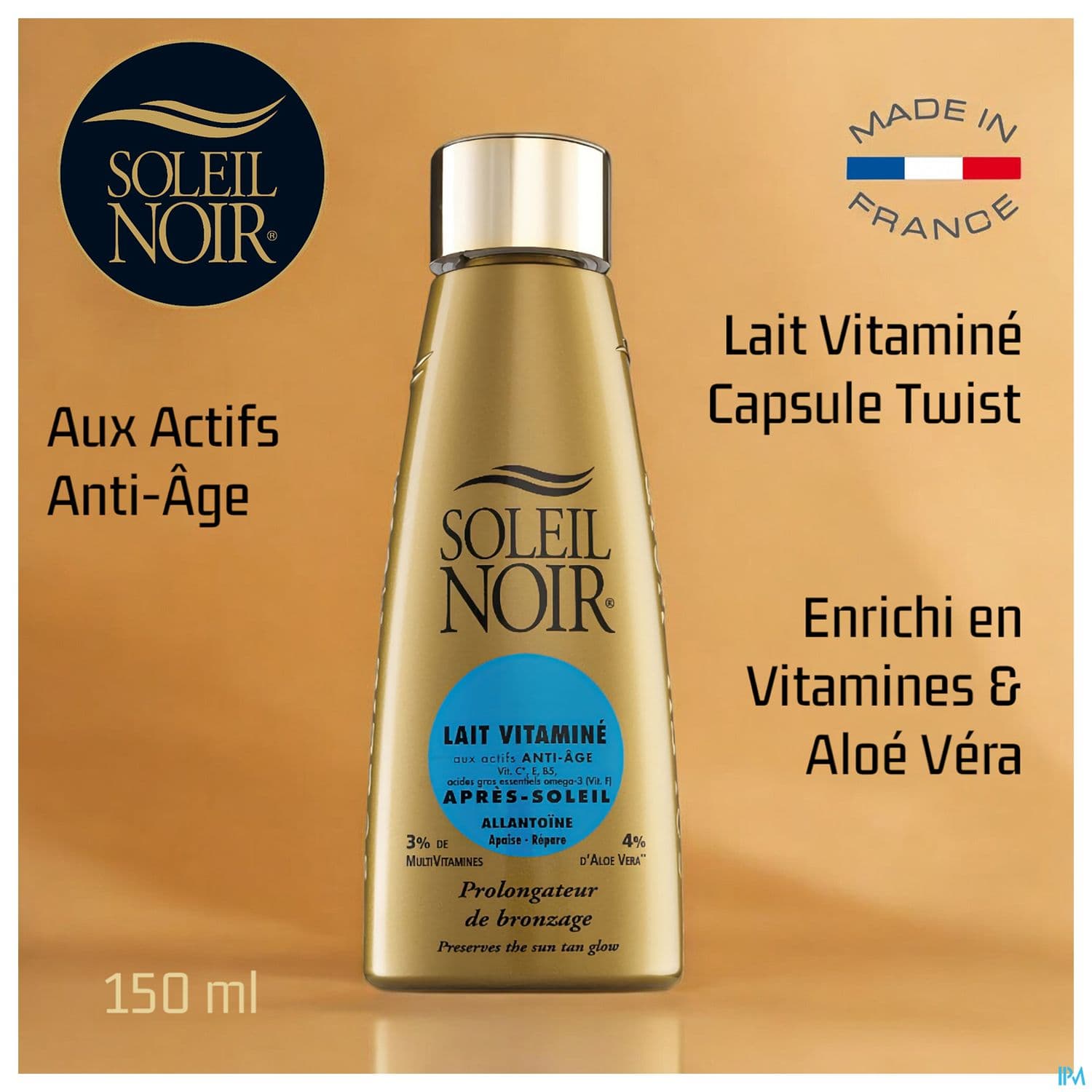 Soleil Noir Lait Vitamine Apres Soleil Prolongateur Bronzage Spray 150ml