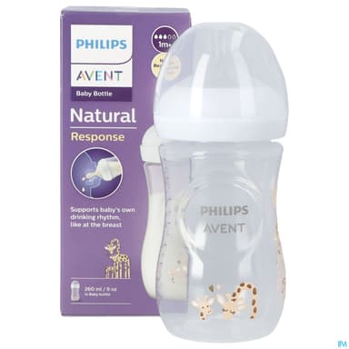 BIB AVENT NAT RESPONSE 260MLGIRAFE