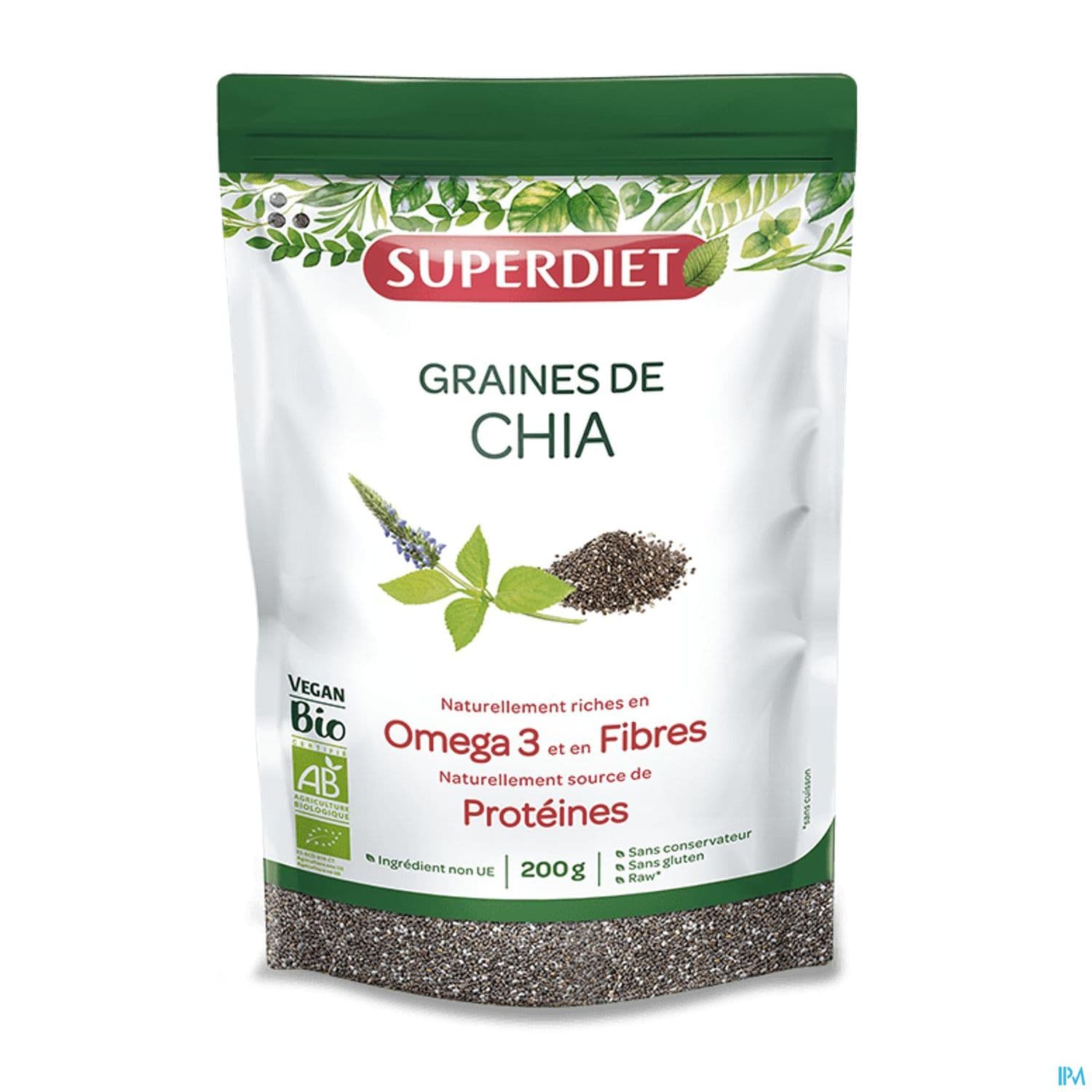 SUPERDIET GRAINE CHIA BIO 200G