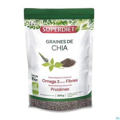 SUPERDIET GRAINE CHIA BIO 200G