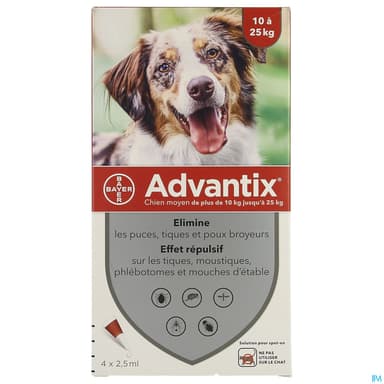 Advantix Chien Moyen Spot On Solution 2ml5 4