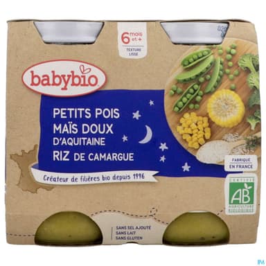 BABYBIO BON/NUIT PETIT POI2X200G