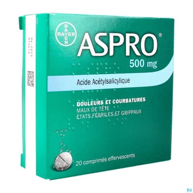 ASPRO 500MG CPR EFF 20