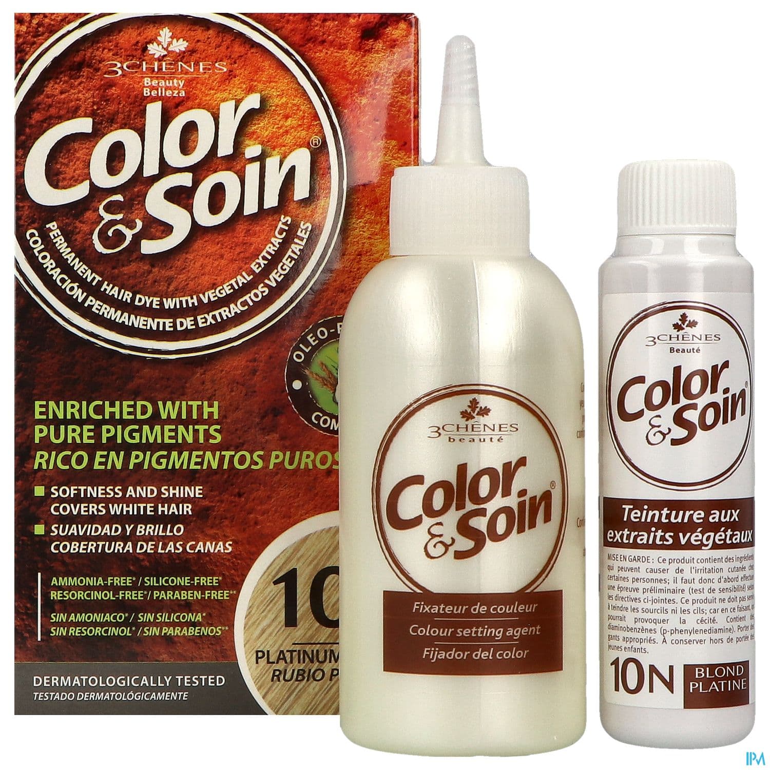 3 CHENES COLOR/SOIN BL PLATINE 10N