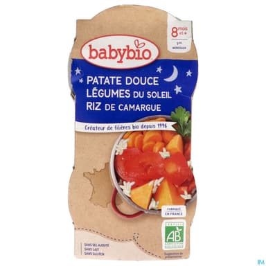 BABYBIO BON/NUIT PATATE DCE 2X200G